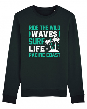 Ride The Wild Waves Surf Life Pacific Coast Black