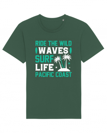 Ride The Wild Waves Surf Life Pacific Coast Bottle Green