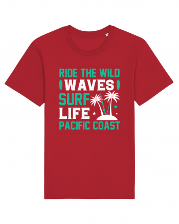 Ride The Wild Waves Surf Life Pacific Coast Red