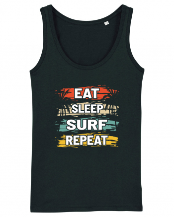 Eat Sleep Surf Repeat Black