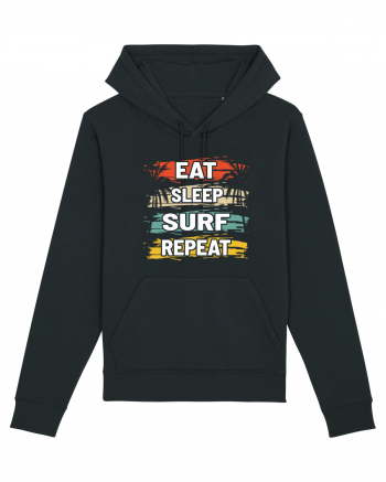 Eat Sleep Surf Repeat Black