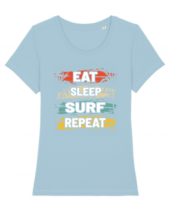 Eat Sleep Surf Repeat Sky Blue