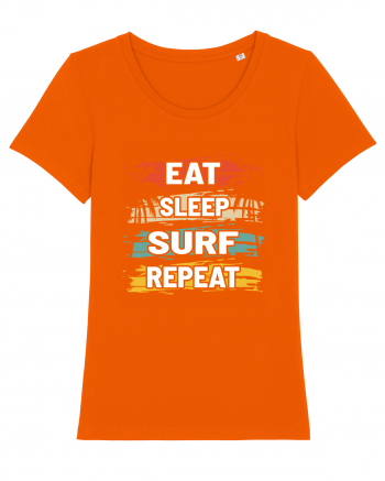 Eat Sleep Surf Repeat Bright Orange