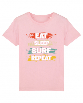 Eat Sleep Surf Repeat Cotton Pink