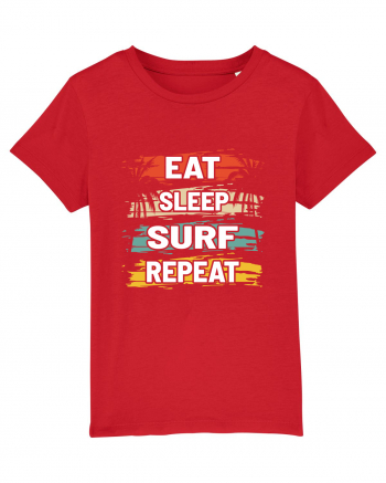 Eat Sleep Surf Repeat Red