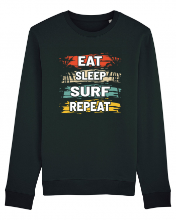 Eat Sleep Surf Repeat Black