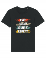 Eat Sleep Surf Repeat Tricou mânecă scurtă Unisex Rocker