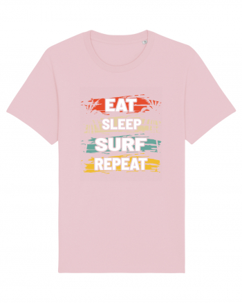 Eat Sleep Surf Repeat Cotton Pink