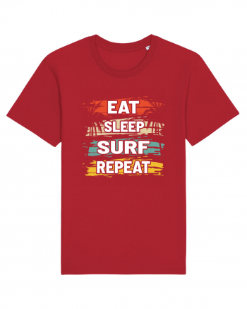 Eat Sleep Surf Repeat Red