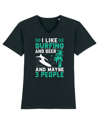 I Like Surfing And Beer And Maybe 3 People Black