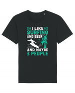 I Like Surfing And Beer And Maybe 3 People Tricou mânecă scurtă Unisex Rocker