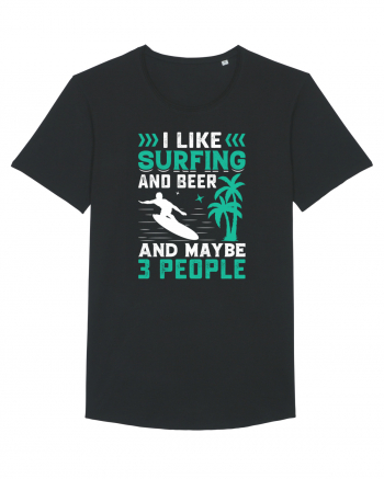 I Like Surfing And Beer And Maybe 3 People Black