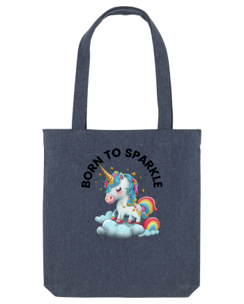 Unicorn dragut mesaj Born to Sparkle, design 1 Midnight Blue