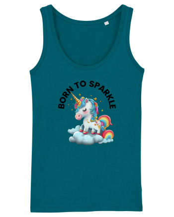 Unicorn dragut mesaj Born to Sparkle, design 1 Ocean Depth