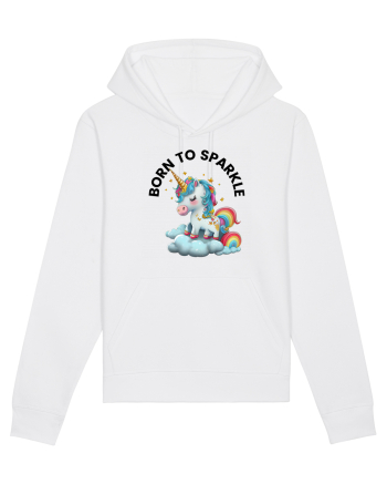 Unicorn dragut mesaj Born to Sparkle, design 1 White