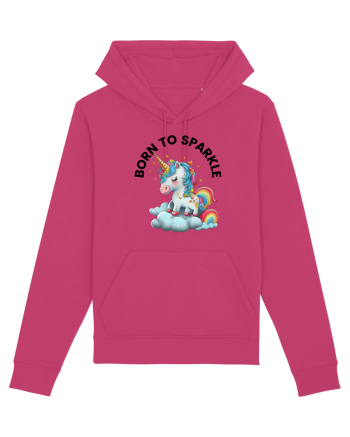 Unicorn dragut mesaj Born to Sparkle, design 1 Raspberry