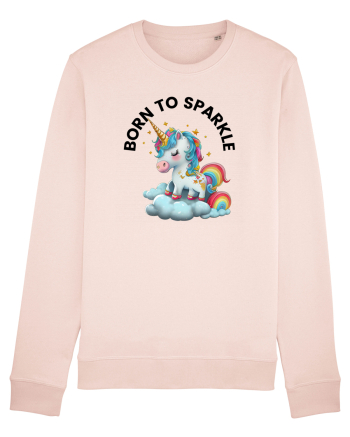 Unicorn dragut mesaj Born to Sparkle, design 1 Candy Pink