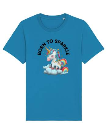 Unicorn dragut mesaj Born to Sparkle, design 1 Azur