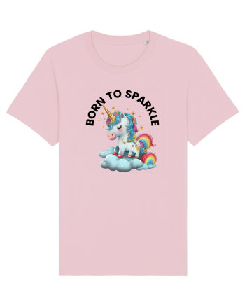 Unicorn dragut mesaj Born to Sparkle, design 1 Cotton Pink