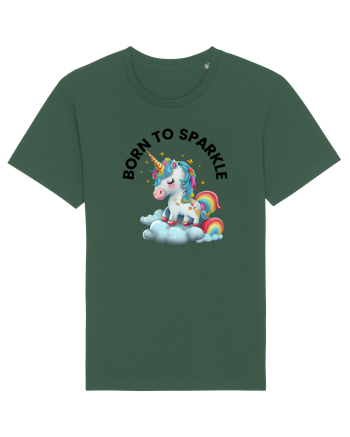 Unicorn dragut mesaj Born to Sparkle, design 1 Bottle Green