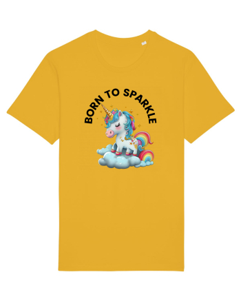 Unicorn dragut mesaj Born to Sparkle, design 1 Spectra Yellow