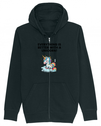 Unicorn dragut mesaj Everything is better with a unicorn!, design 1 Black