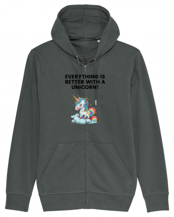 Unicorn dragut mesaj Everything is better with a unicorn!, design 1 Anthracite