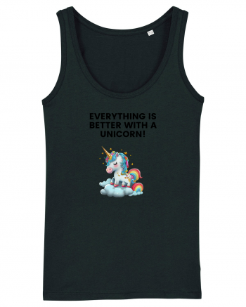 Unicorn dragut mesaj Everything is better with a unicorn!, design 1 Black