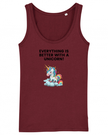 Unicorn dragut mesaj Everything is better with a unicorn!, design 1 Burgundy