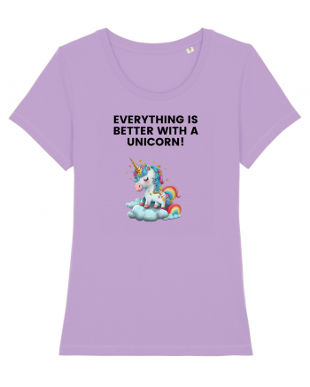 Unicorn dragut mesaj Everything is better with a unicorn!, design 1 Lavender Dawn