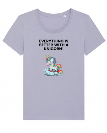Unicorn dragut mesaj Everything is better with a unicorn!, design 1 Lavender