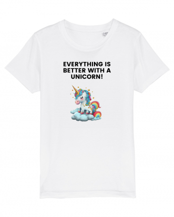 Unicorn dragut mesaj Everything is better with a unicorn!, design 1 White