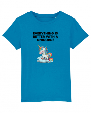 Unicorn dragut mesaj Everything is better with a unicorn!, design 1 Azur