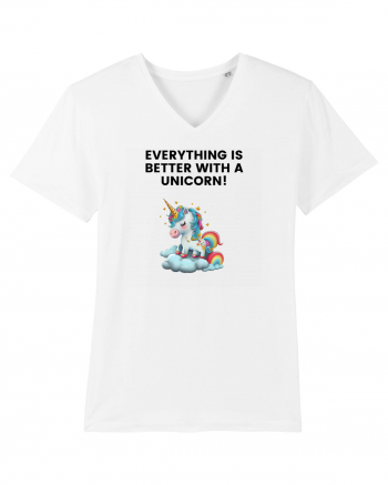 Unicorn dragut mesaj Everything is better with a unicorn!, design 1 White