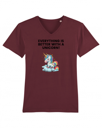 Unicorn dragut mesaj Everything is better with a unicorn!, design 1 Burgundy