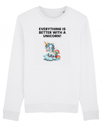 Unicorn dragut mesaj Everything is better with a unicorn!, design 1 White
