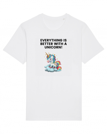 Unicorn dragut mesaj Everything is better with a unicorn!, design 1 White