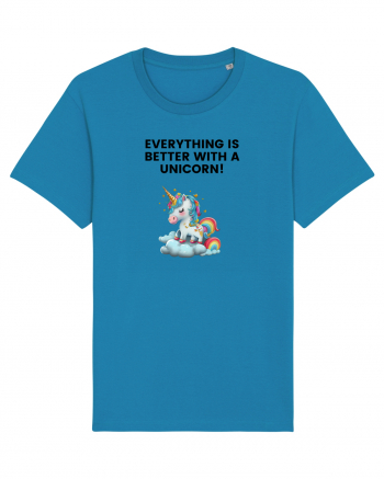 Unicorn dragut mesaj Everything is better with a unicorn!, design 1 Azur