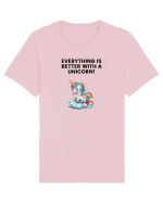 Unicorn dragut mesaj Everything is better with a unicorn!, design 1 Tricou mânecă scurtă Unisex Rocker