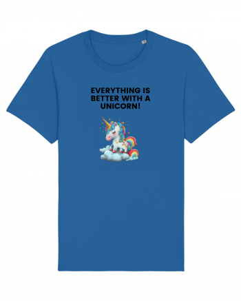 Unicorn dragut mesaj Everything is better with a unicorn!, design 1 Royal Blue