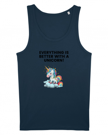 Unicorn dragut mesaj Everything is better with a unicorn!, design 1 Navy
