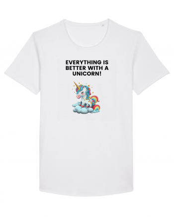 Unicorn dragut mesaj Everything is better with a unicorn!, design 1 White