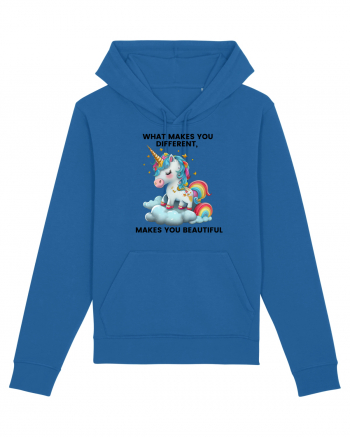 Unicorn mesaj What makes you different, makes you beautiful, design 1 Royal Blue