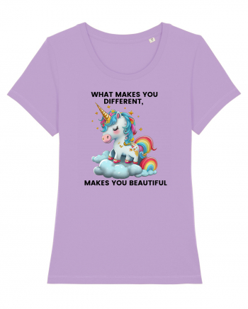 Unicorn mesaj What makes you different, makes you beautiful, design 1 Lavender Dawn