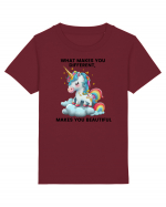 Unicorn mesaj What makes you different, makes you beautiful, design 1 Tricou mânecă scurtă  Copii Mini Creator
