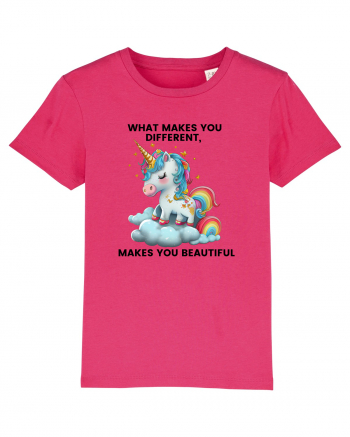 Unicorn mesaj What makes you different, makes you beautiful, design 1 Raspberry