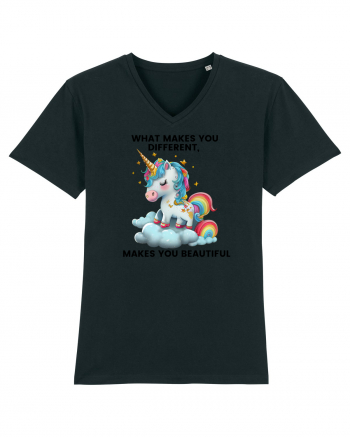 Unicorn mesaj What makes you different, makes you beautiful, design 1 Black