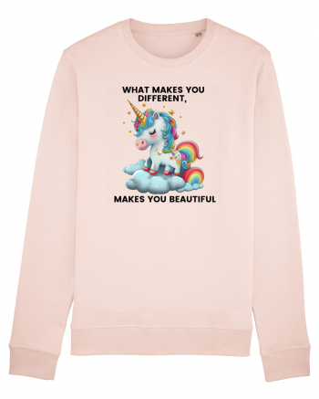 Unicorn mesaj What makes you different, makes you beautiful, design 1 Candy Pink