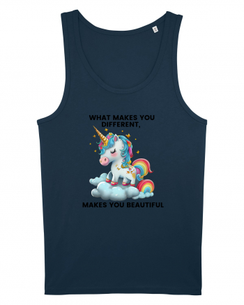 Unicorn mesaj What makes you different, makes you beautiful, design 1 Navy