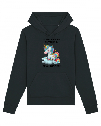 Unicorn dragut mesaj If you can be anything, be a unicorn, design 1 Black